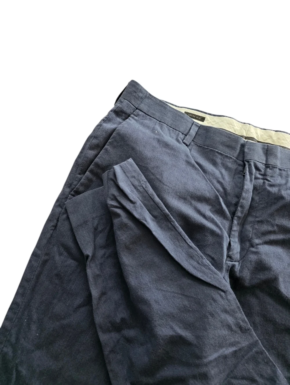 J. Crew Men's Dark Navy Ludlow Slim Cotton Blend Chino Pants 33